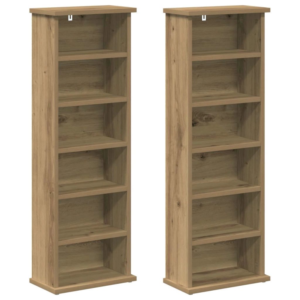 Mobile per CD 2 pz Rovere Artigianale 60 x 17 x 92 cm 8012761