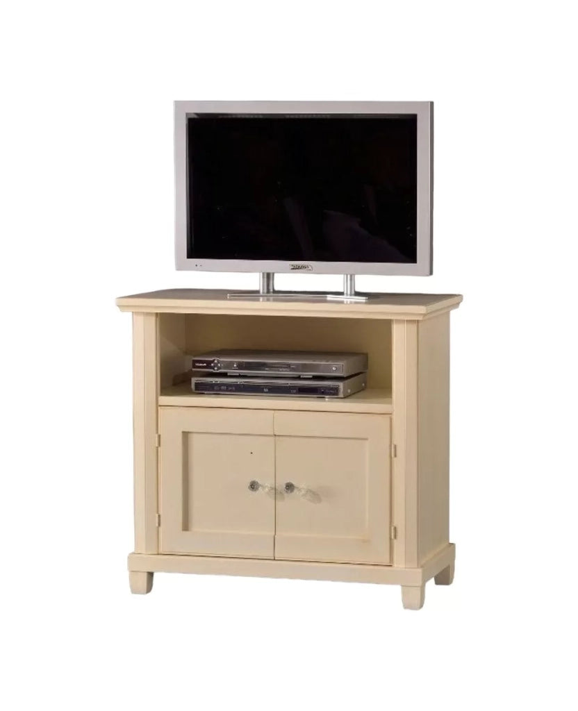 Porta tv in legno arte povera shabby avorio l.87 p.40 h.82 - Mobili 2G