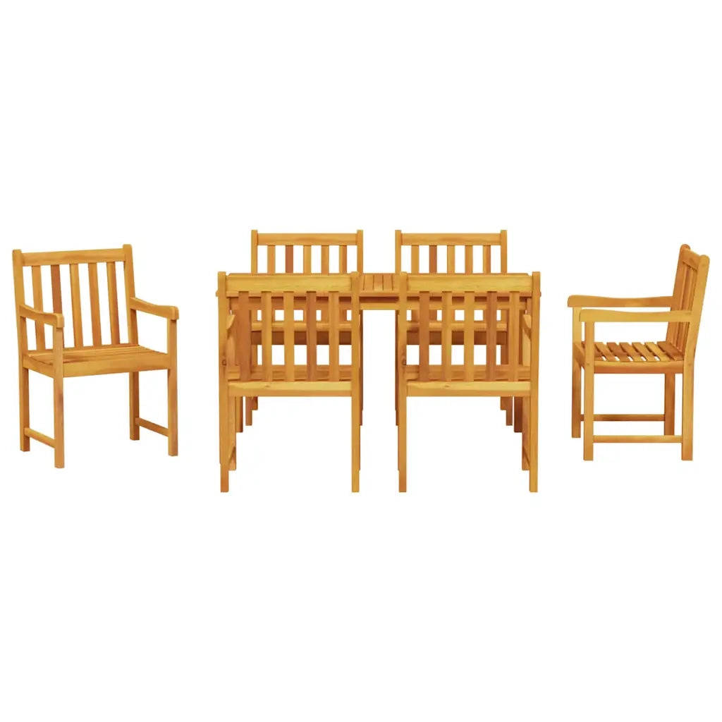 Set da Pranzo per Giardino 7 pcs Marrone