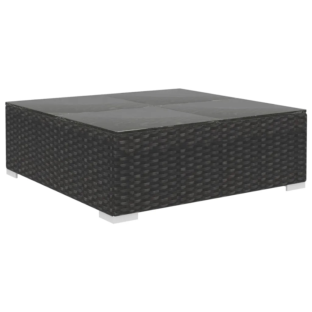 Set Divani da Giardino 9 pz con Cuscini in Polyrattan Nero cod mxl 70436