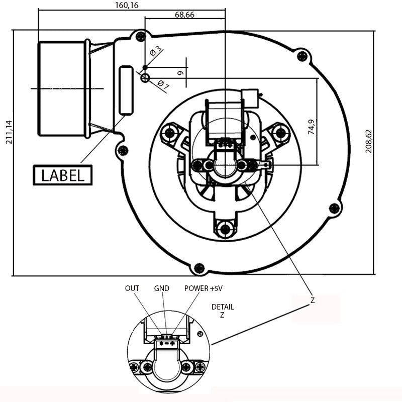 Ricambistufeapellet ESTRATTORE VFC1-120/S C/ENCODER 260655X