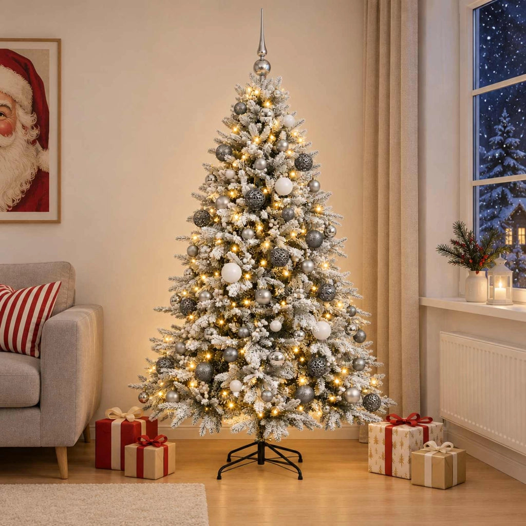 Albero di Natale artificiale con palline 180 cm 300 LED 3467222