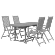 Set da pranzo da giardino 5 pezzi mobili da esterno legno massello di acacia 02_0013744