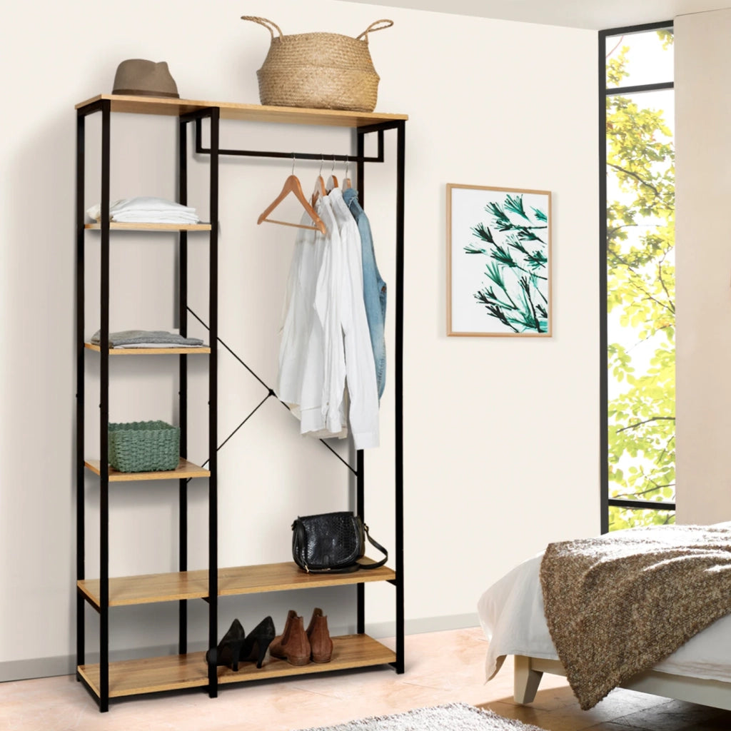 IDMarket - Armadio con ripiani L. 90 cm DETROIT industrial design