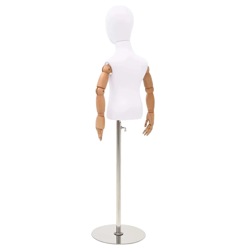 Manichino Regolabile 120-157 cm con Base Unisex PP Bianco 42041711