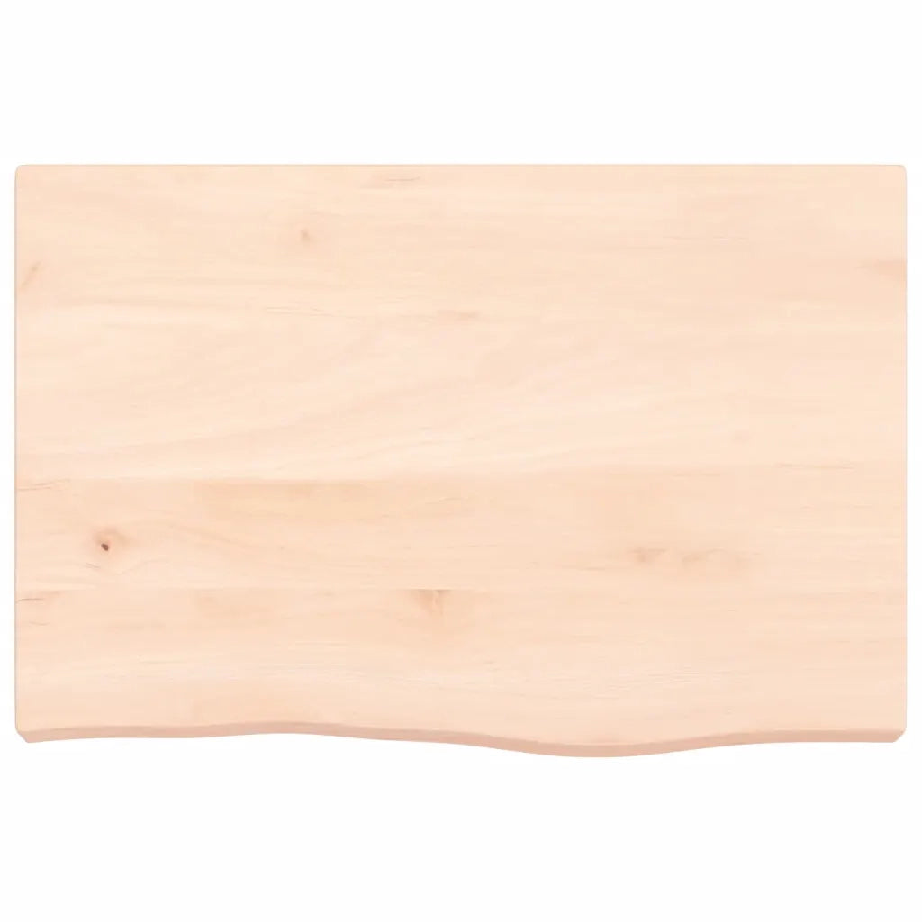 Piano Bagno 60x40x(2-6) cm in Legno Massello Non Trattato