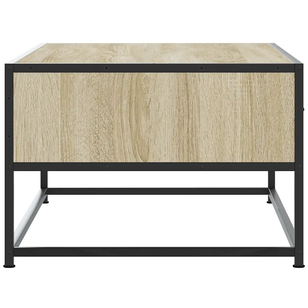 vidaXL Tavolino Salotto Rovere Sonoma 100x50x35 cm Multistrato Metallo