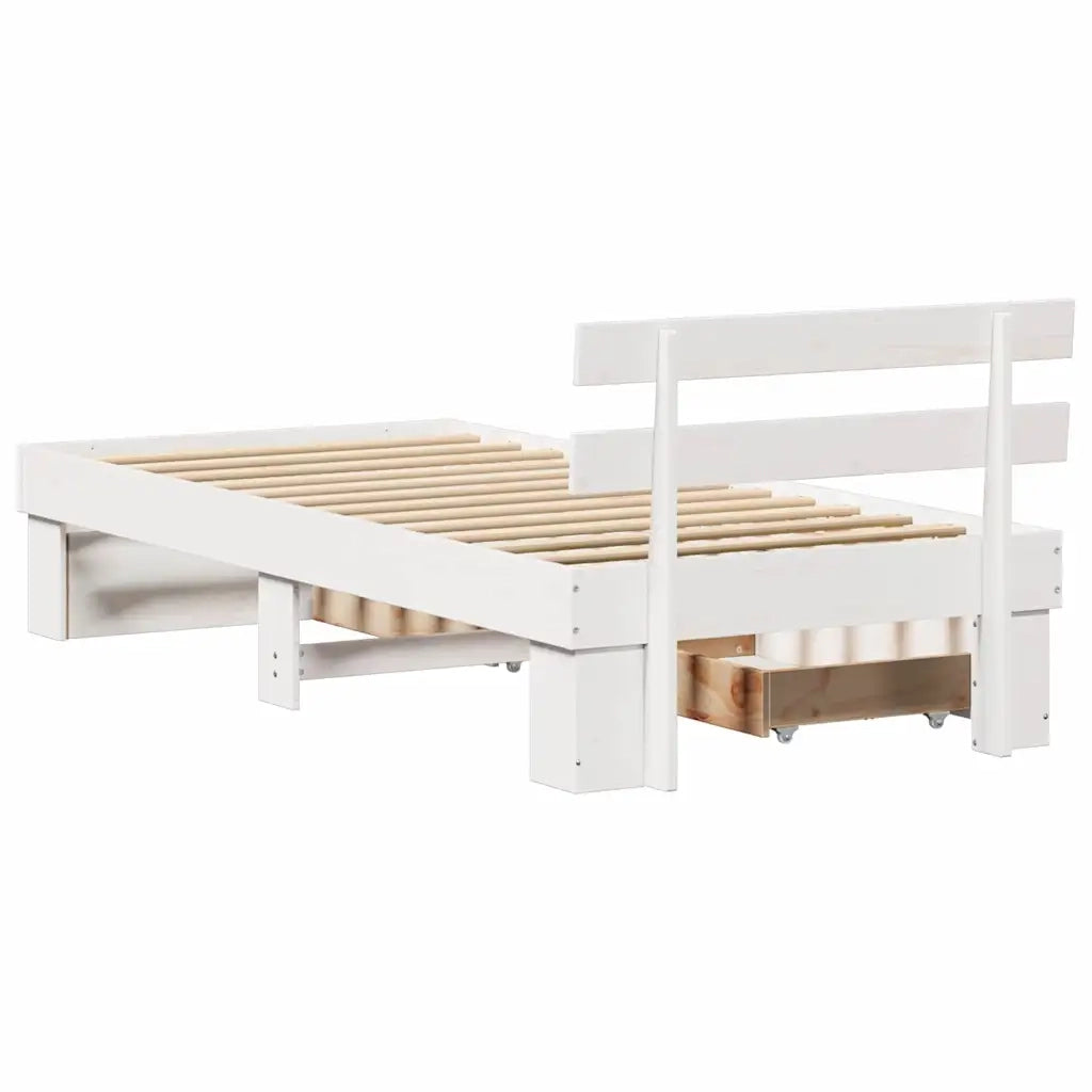 Struttura del letto Bianco 80 x 200 cm Pino massello 872546