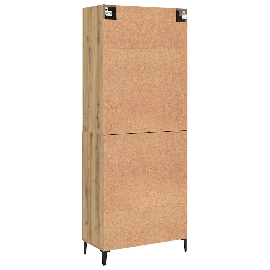 vidaXL Credenza 2 pcs rovere artigianale 69,5 x 34 x 180 cm