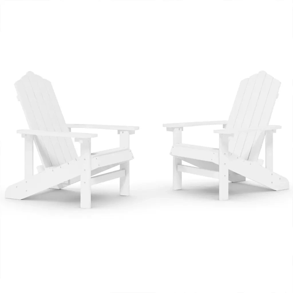 Sedie da Giardino Adirondack 2 pz in HDPE Bianco cod mxl 6695