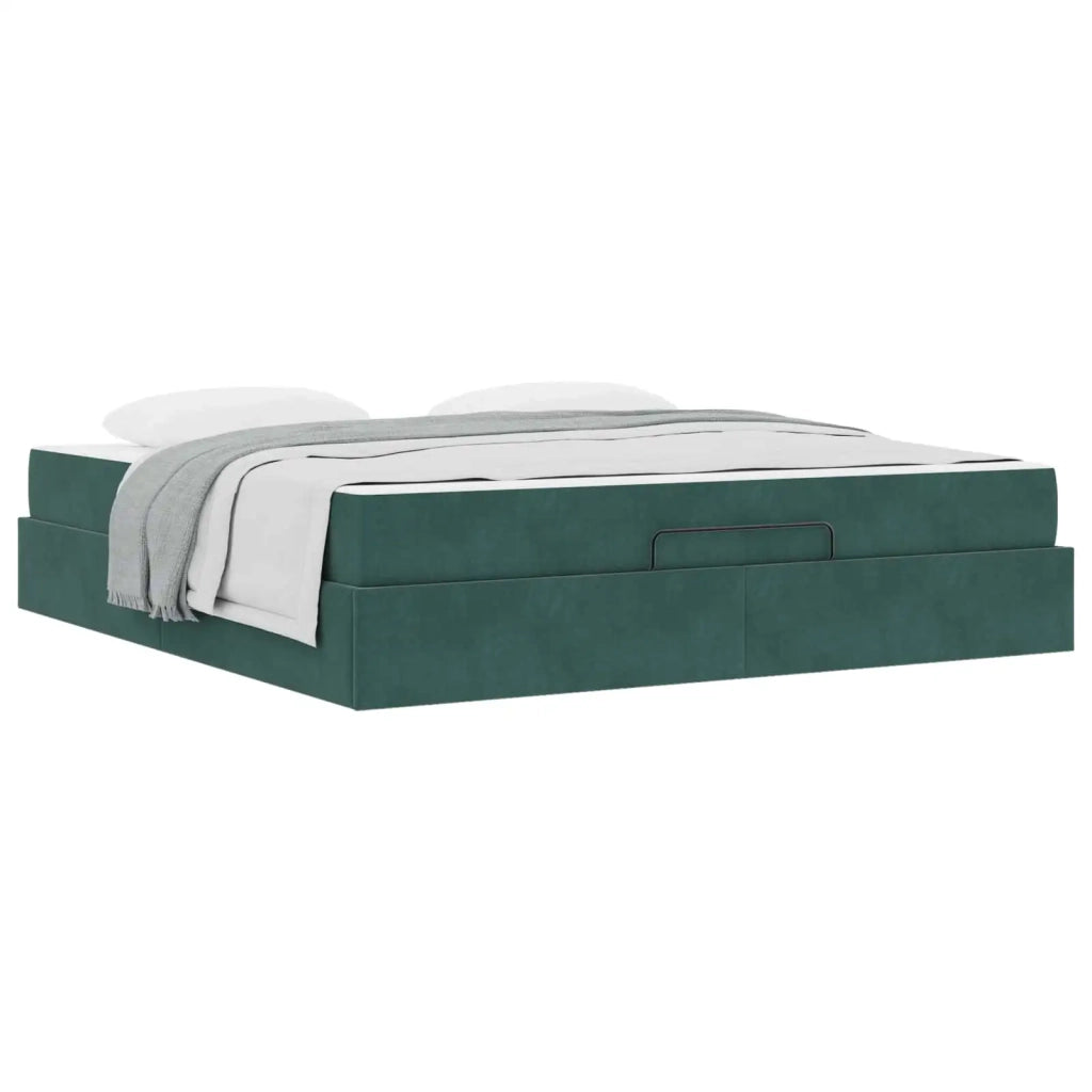 Struttura letto con materasso 2 pcs Verde Velluto 3399579