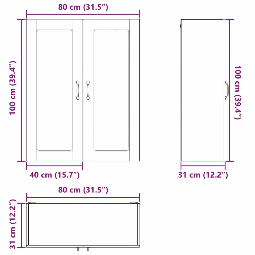 Pannello lavastoviglie Kalmar Grigio Sonoma 80 x 31 x 100 cm 884810