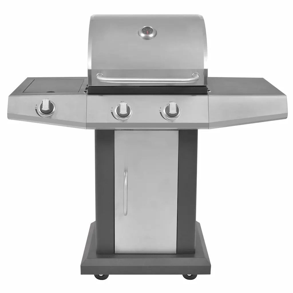 Griglia a Gas con Bruciatore Argento Acciaio con Tubo Metallico 43045