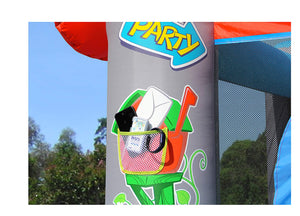 Castello Giostra Gonfiabile con Pompa Happy Hop Fun House