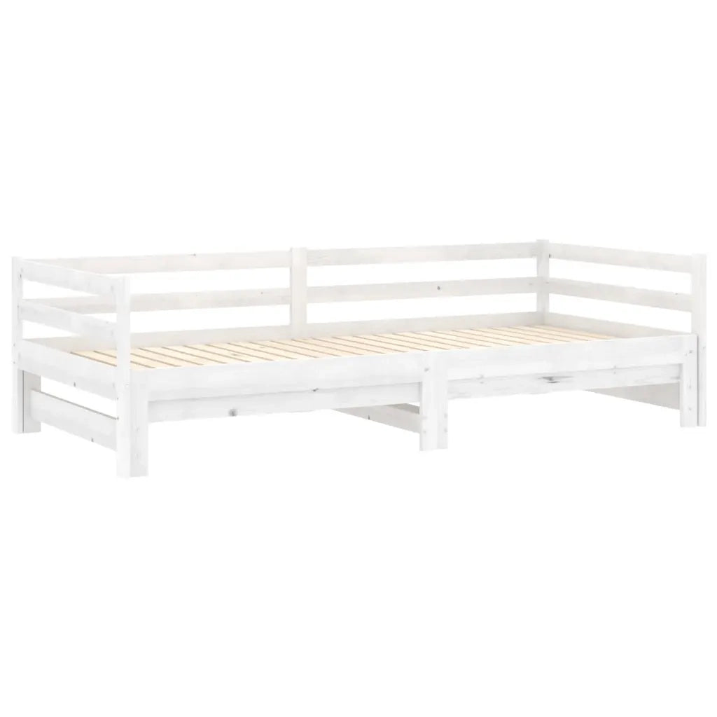 Dormeuse Estraibile 2x(90x200) cm Bianca in Massello di Pino cod mxl 53851
