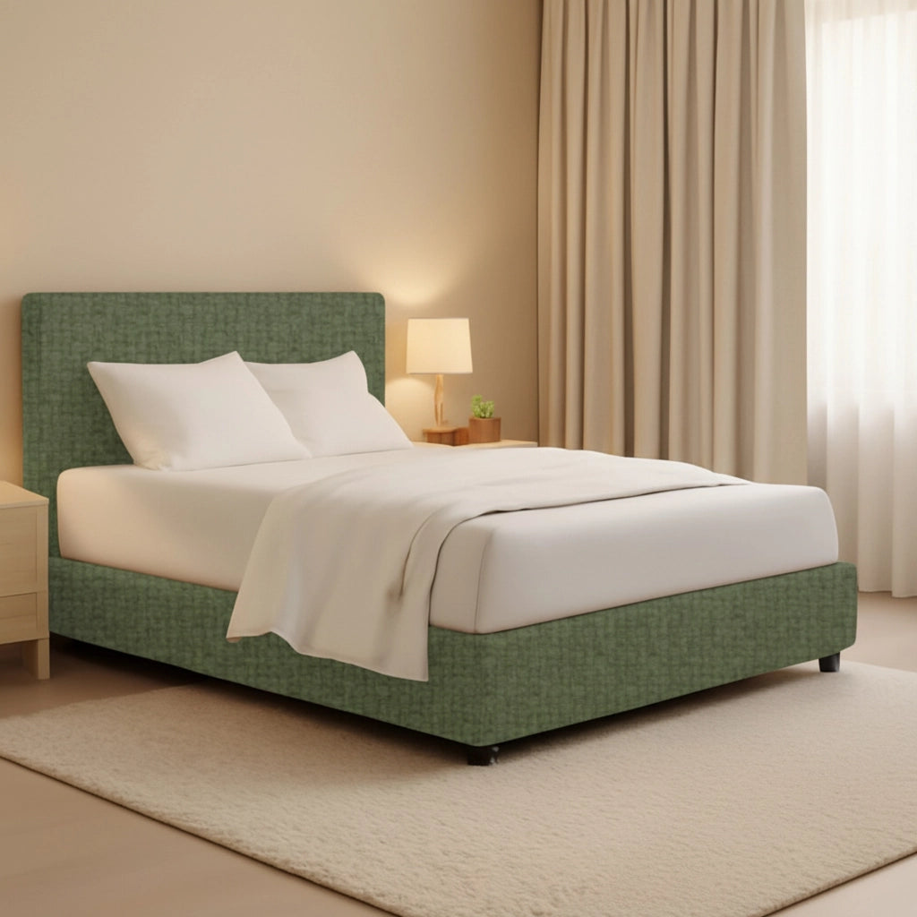 Lichfield, Letto Matrimoniale Sfoderabile Made in Italy, Verde