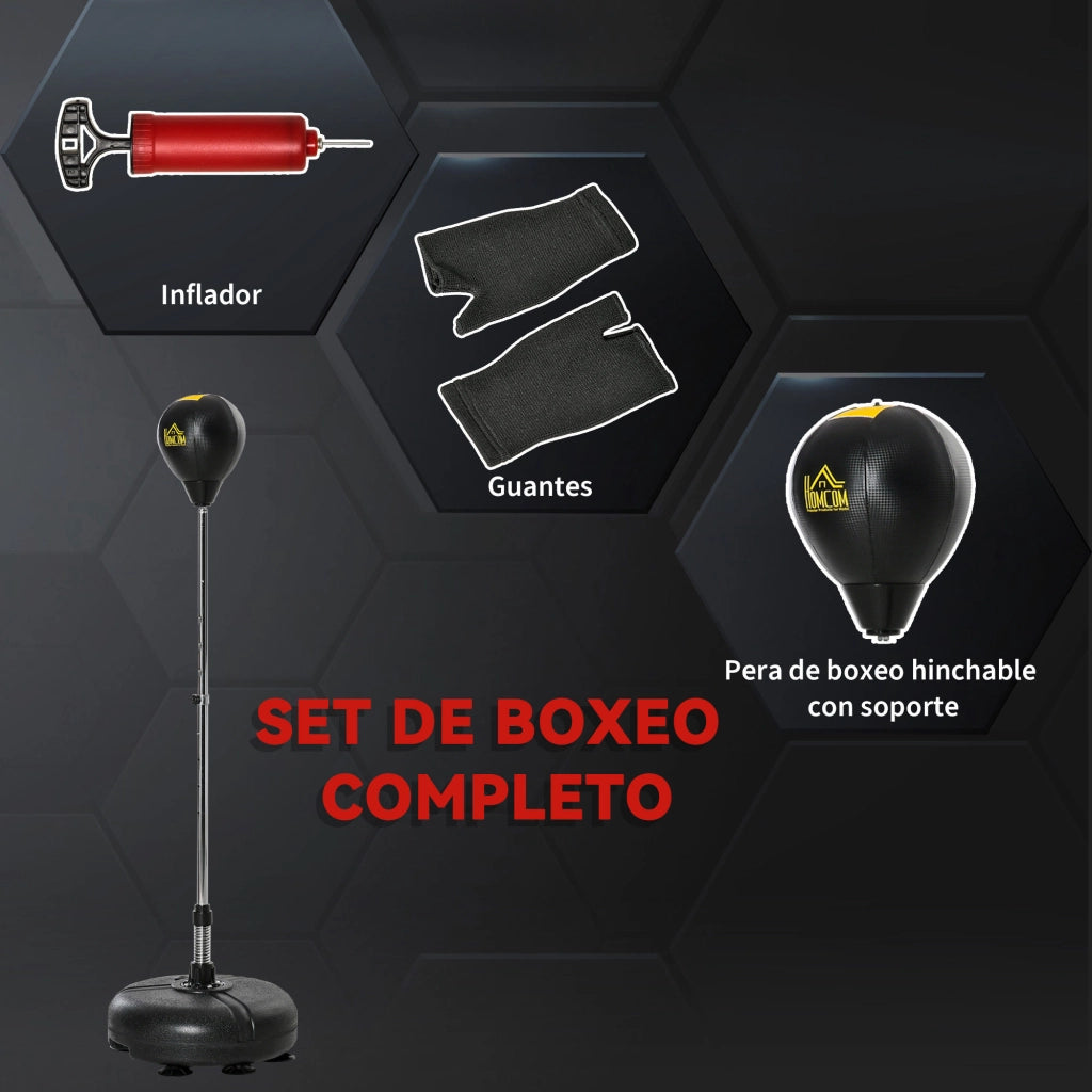 Saco da Boxe con Base Regolabile in Altezza ¨C zephmum ¨C Nero ?45x133-151 cm