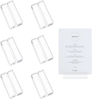 Set di 6 cartelloni per biglietti, ideale per eventi e feste, come matrimoni e riunioni di lavoro, dimensioni 10x3x1,2 cm/3 9x1,18x0,47 pollici, supporto per foto, cartellino e stand per cartoline.
