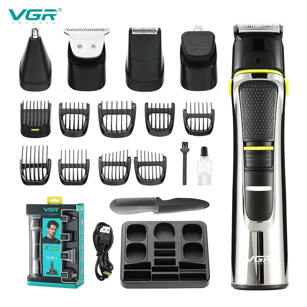 Trade Shop - Kit Tagliacapelli Professionale Multifunzione Barba Orecchie Impermeabile V-100 -