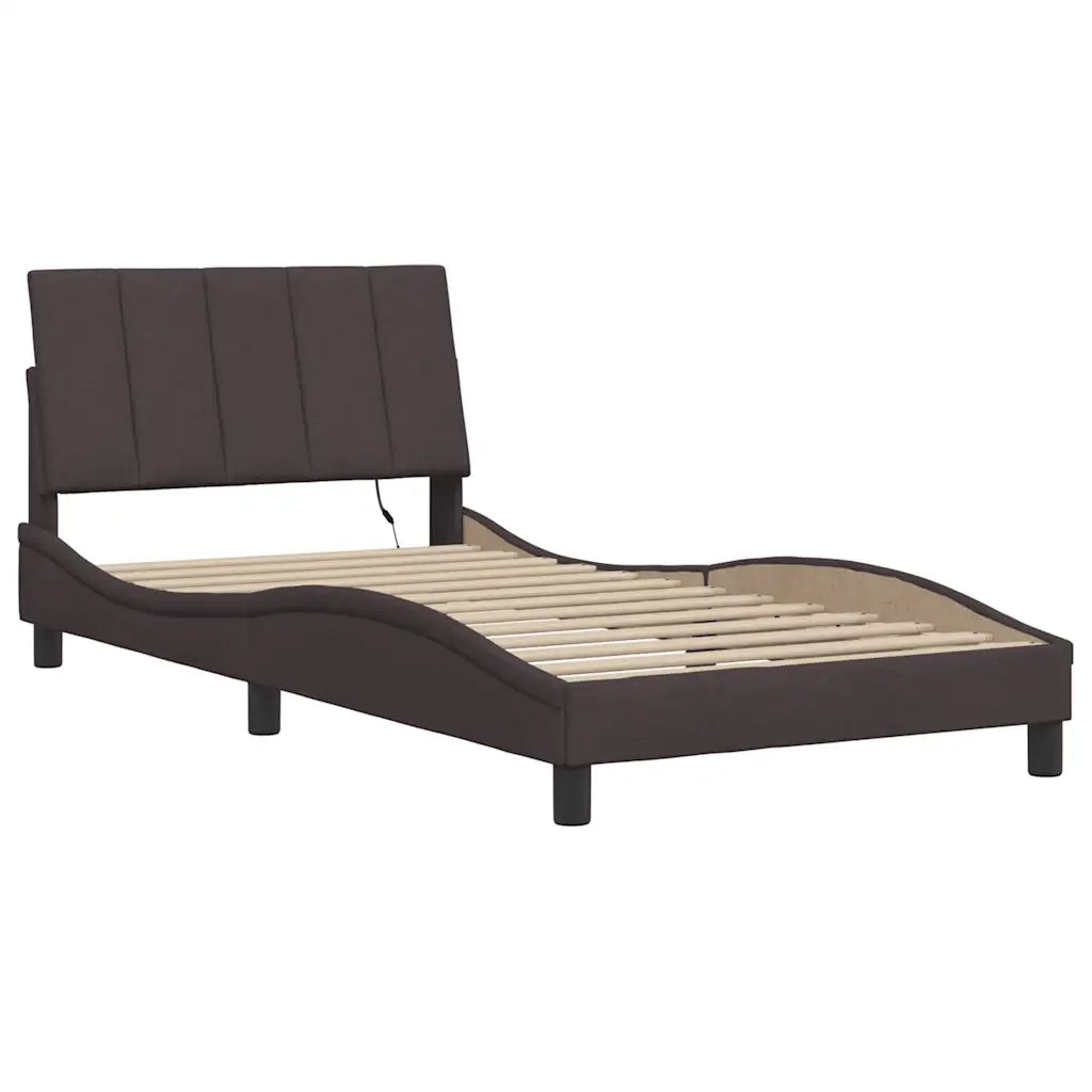 Giroletto senza Materasso Hanko Marrone Scuro 100x200 cm Tessuto