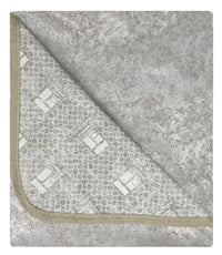 Copridivano con Penisola Destra Seduta 290 cm in Poliestere e Cotone Beige