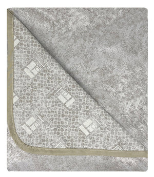 Copridivano con Penisola Destra Seduta 290 cm in Poliestere e Cotone Beige