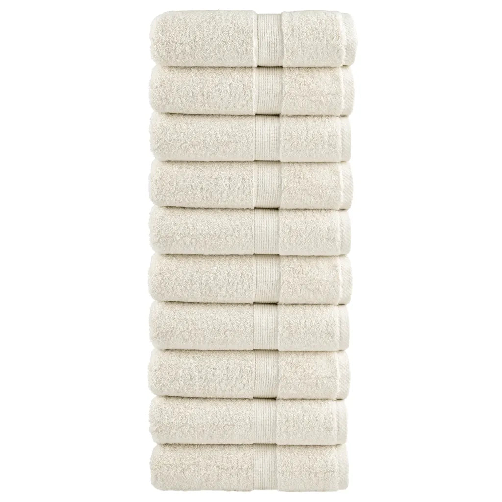 Salviette Premium SOLUND 10 pz Crema 30x30 cm 600 g/mÂ²
