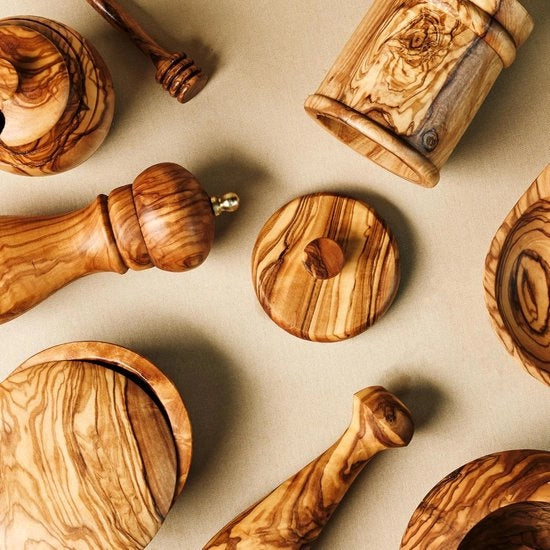 Set di supporti per tavolo in legno di noce - 6 pezzi - taglio naturale - manufatti a mano