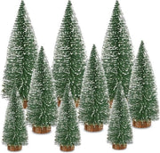 Mini alberi di Natale artificiali miniatura alberi di Natale verde miniatura decorazione da tavola per decorazione da tavola DIY decorazione per Natale 9 pezzi