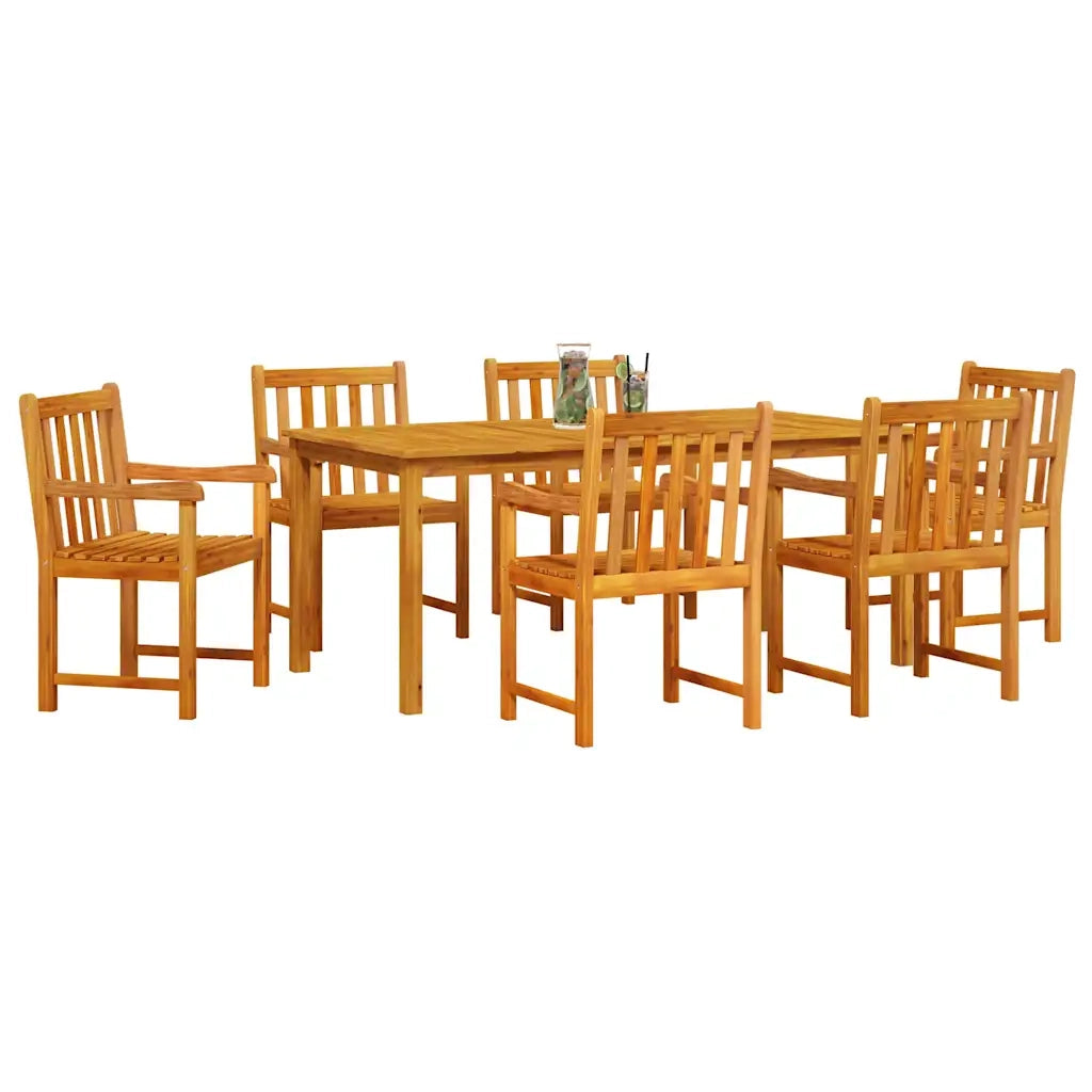 Set da Pranzo per Giardino 7 pcs Marrone