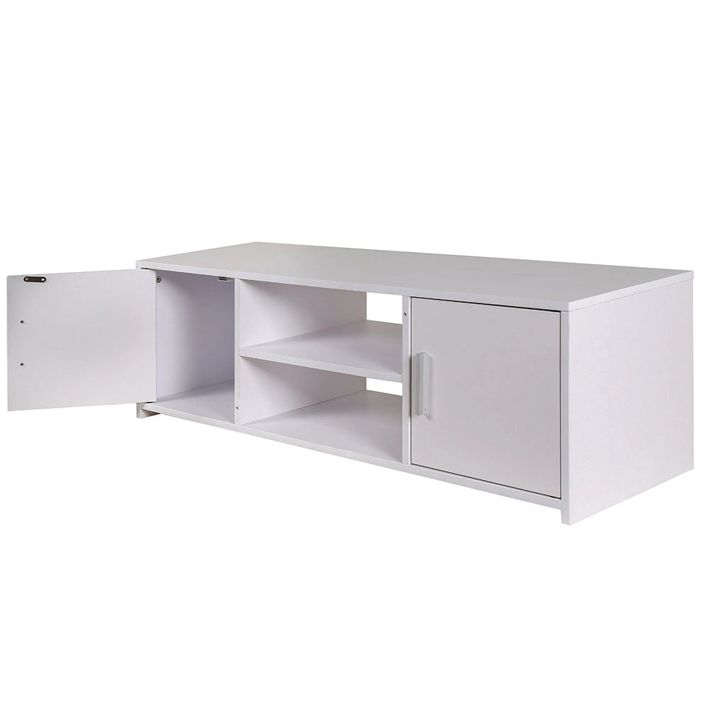 Mobile TV in Legno Mobiletto Televisione design Moderno Scomparti e Ante Bianco