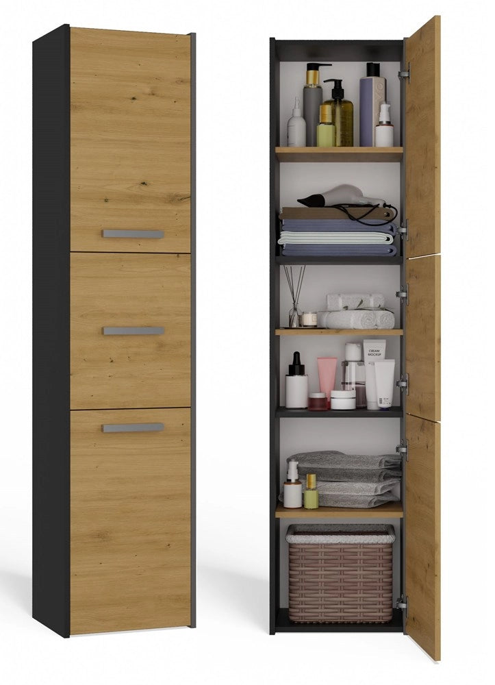 Colonna bagno SARA S43 antracite rovere artisan