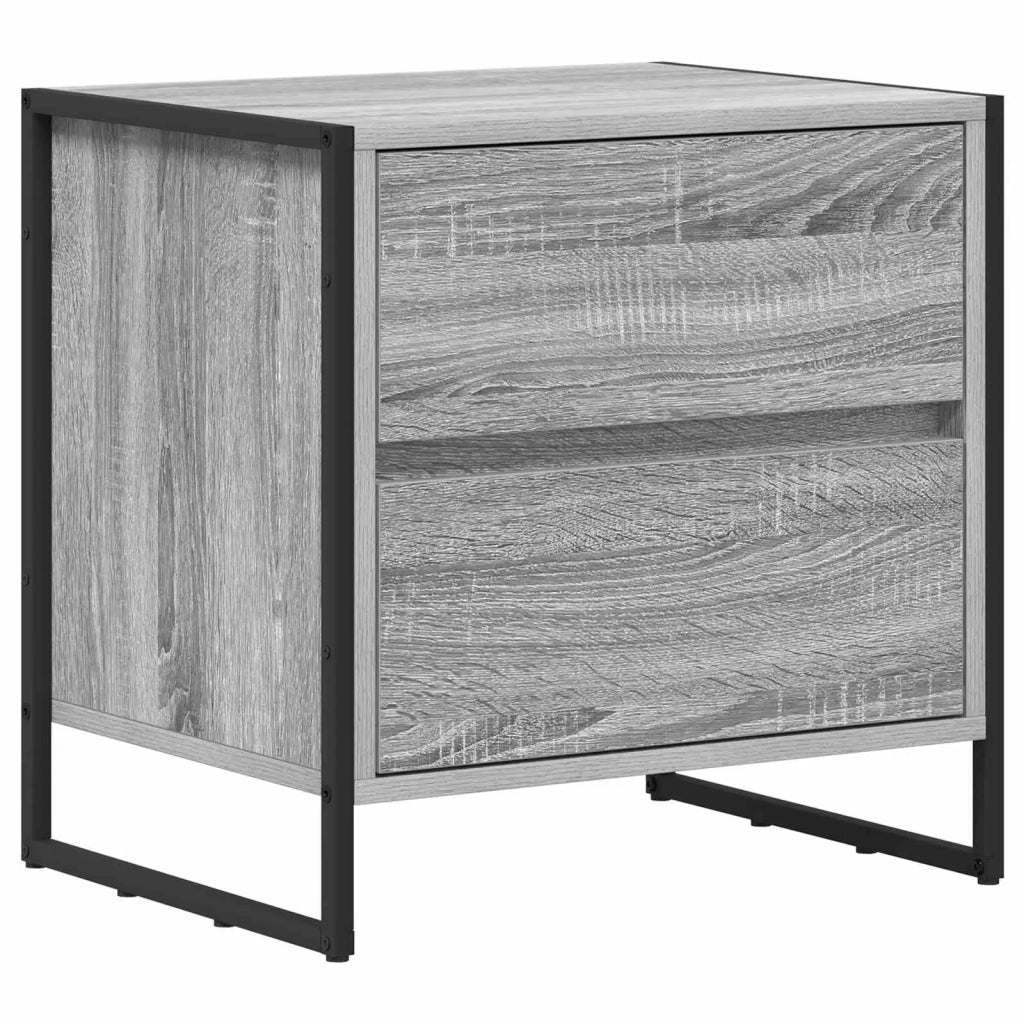 Comodino Grigio Sonoma 50 x 39.5 x 50 cm Legno multistrato