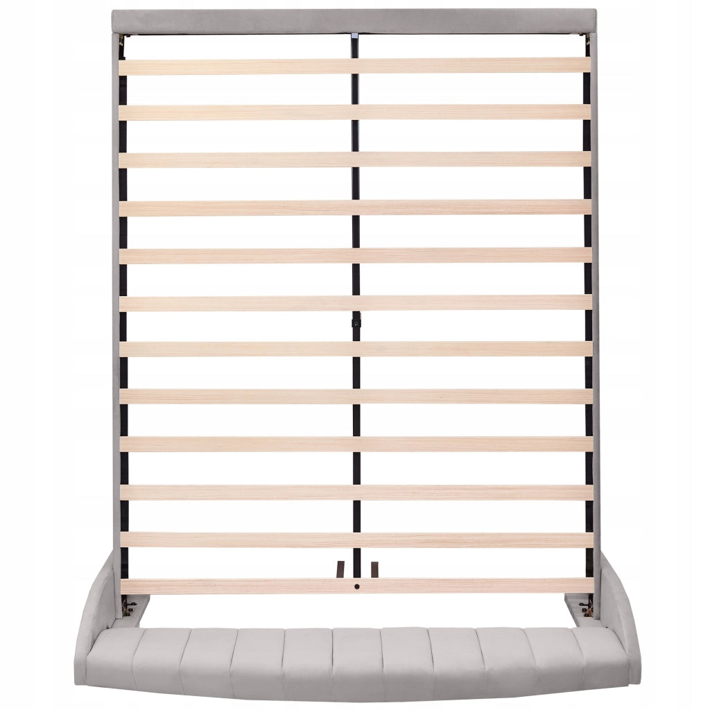 Letto imbottito - Xylo - 160x200 - Grigio velluto