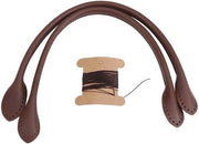 Maniglie in Pelle Autentica per Accessori Artigianali con Cinturino in Pelle per Borse e Portafogli DIY (Marrone)