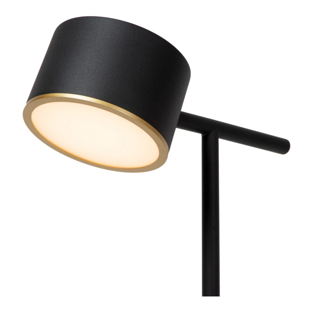 Lampada da tavolo minimal nera dimmerabile LED 8W Lucide