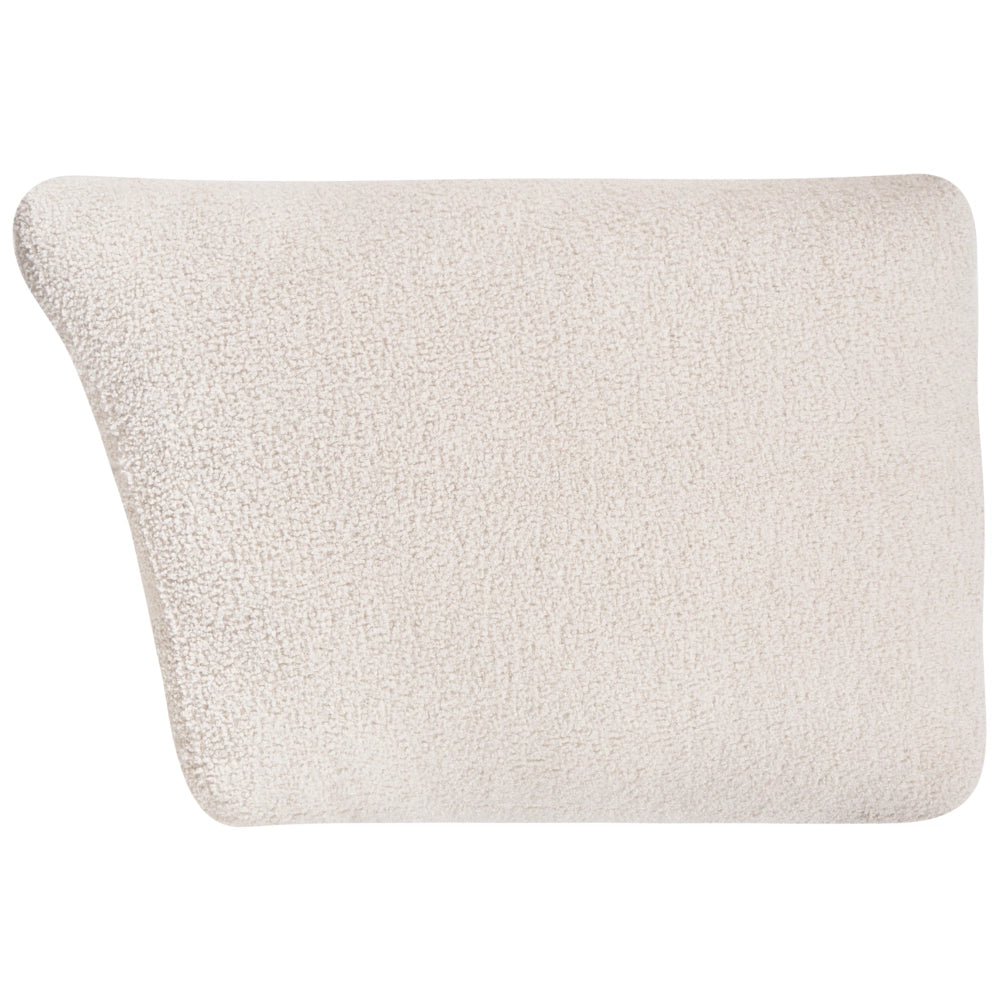 Divano angolare sinistro Bianco sporco Boucle Divano componibile a 5 posti con cuscini Soggiorno moderno