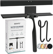 Douchewisser a vetro 24,5 cm - Metallico con supporto - Accessori per la doccia - Douchewisser con alloggiamento - Wisser per doccia, vetro e specchio - Douchecabinewisser - Nero