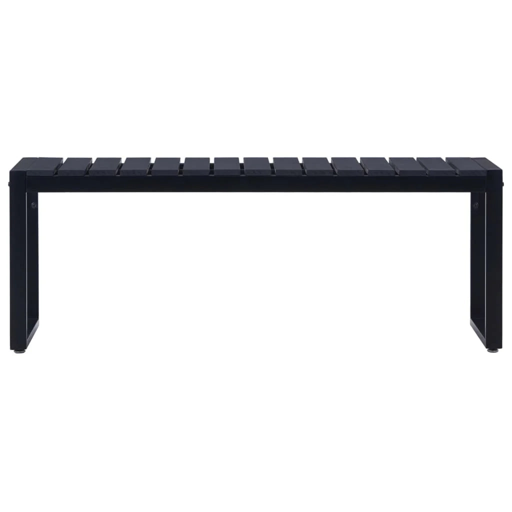 Panca da giardino mobili da esterno per patio terrazza pannello nero da 120,5 cm 02_0011211