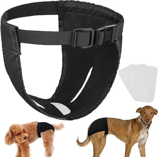 Set di 3 pantaloni per cani da camminata lavabili pantaloni per cani con 9 inserti pantaloni per cani da camminata cani da camminata pantaloni lavabili neri L