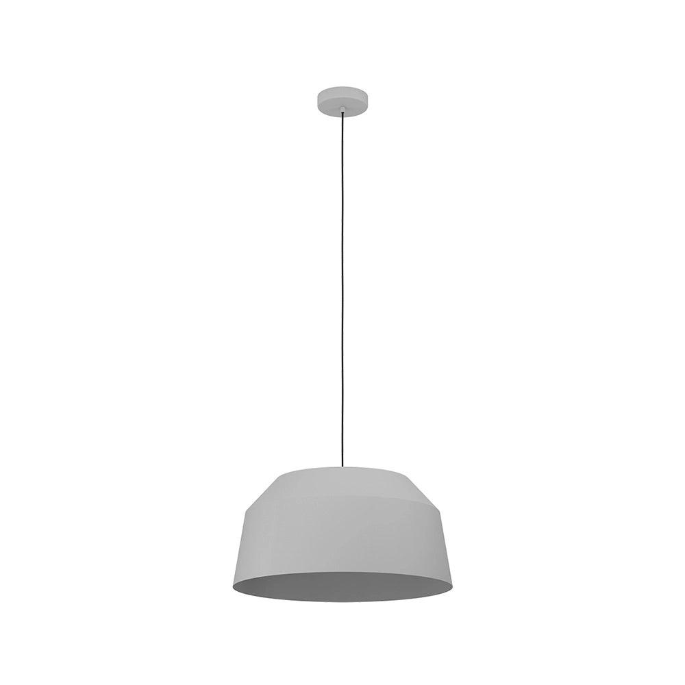 Lampadario Contemporaneo Contrisa 1 Luce Acciaio Grigio