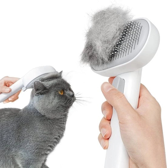 Spazzola autoigienizzante per cani e gatti - Efficiente spazzola per eliminare residui con un'unica operazione di pulizia