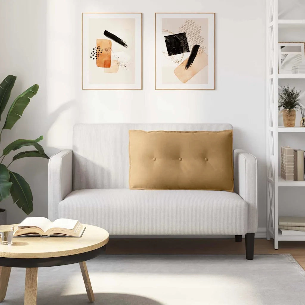 Cuscino per Schiena | Cuscino dorsale Marrone 80 x 50 cm Tessuto in Cords