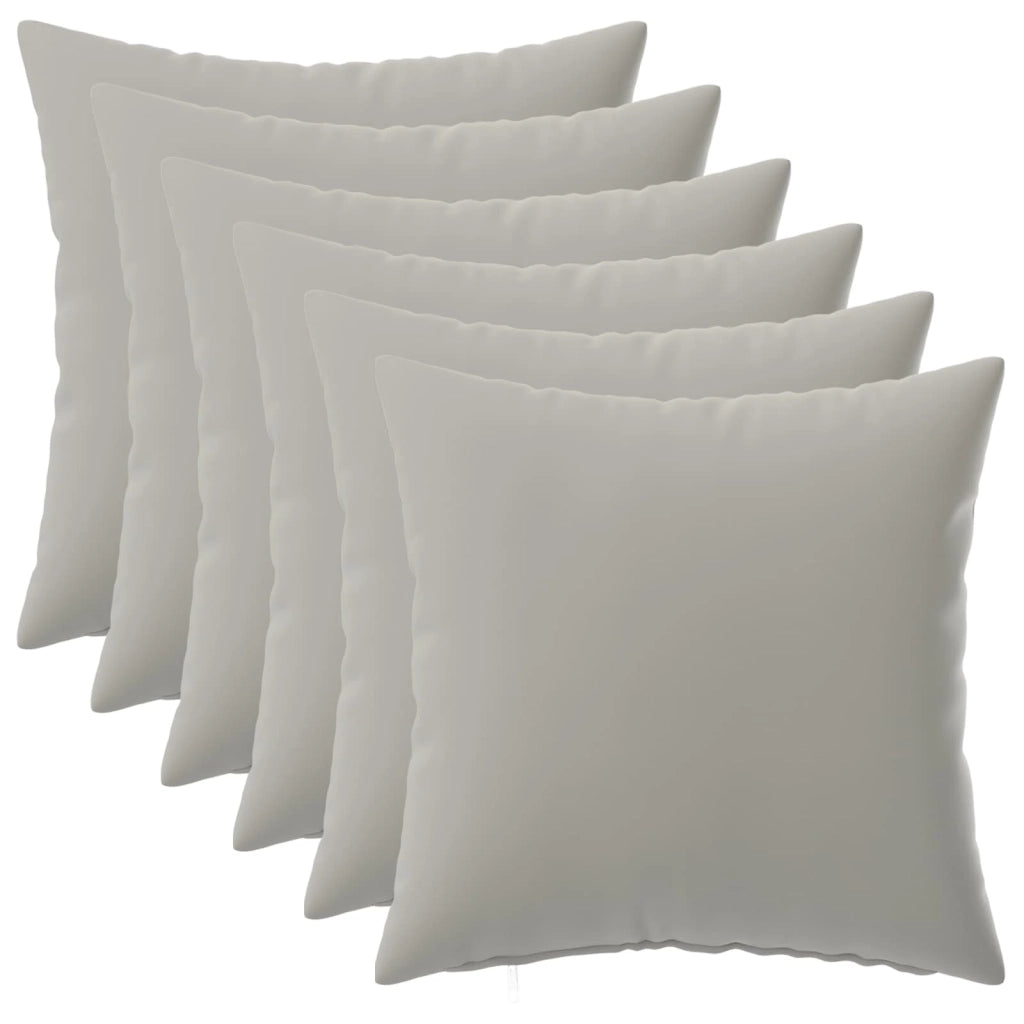 Federa 6 pcs HEERLEN Grigio 35 x 35 cm Poliestere 908158