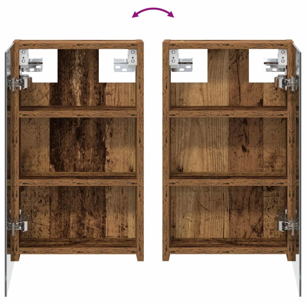 Mobiletto per specchio da bagno Legno vecchio 30 x 10,5 x 50 cm 889013