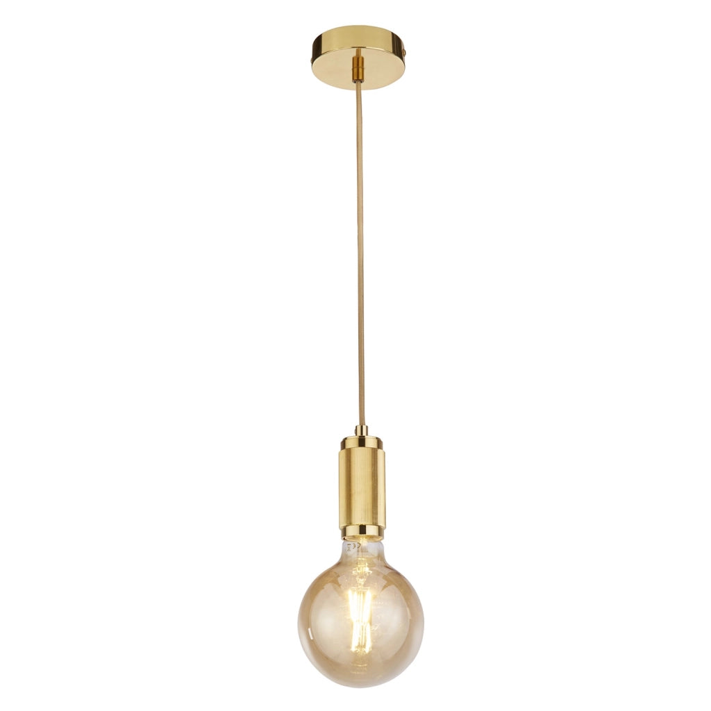 Sospensione Contemporanea Suspension Acciaio Oro 1 Luce E27