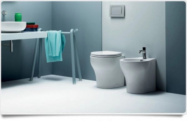 Kit Sanitari filomuro Vera 48 - Azzurra ceramica - Bidet filomuro Azzurra Vera 48