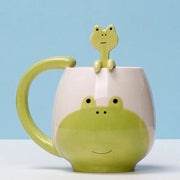 Tazza Rana Colazione - Tazze Divertenti per Tè Caffè Latte - Tazza Cattivissima con Cucchiaio - Regalo