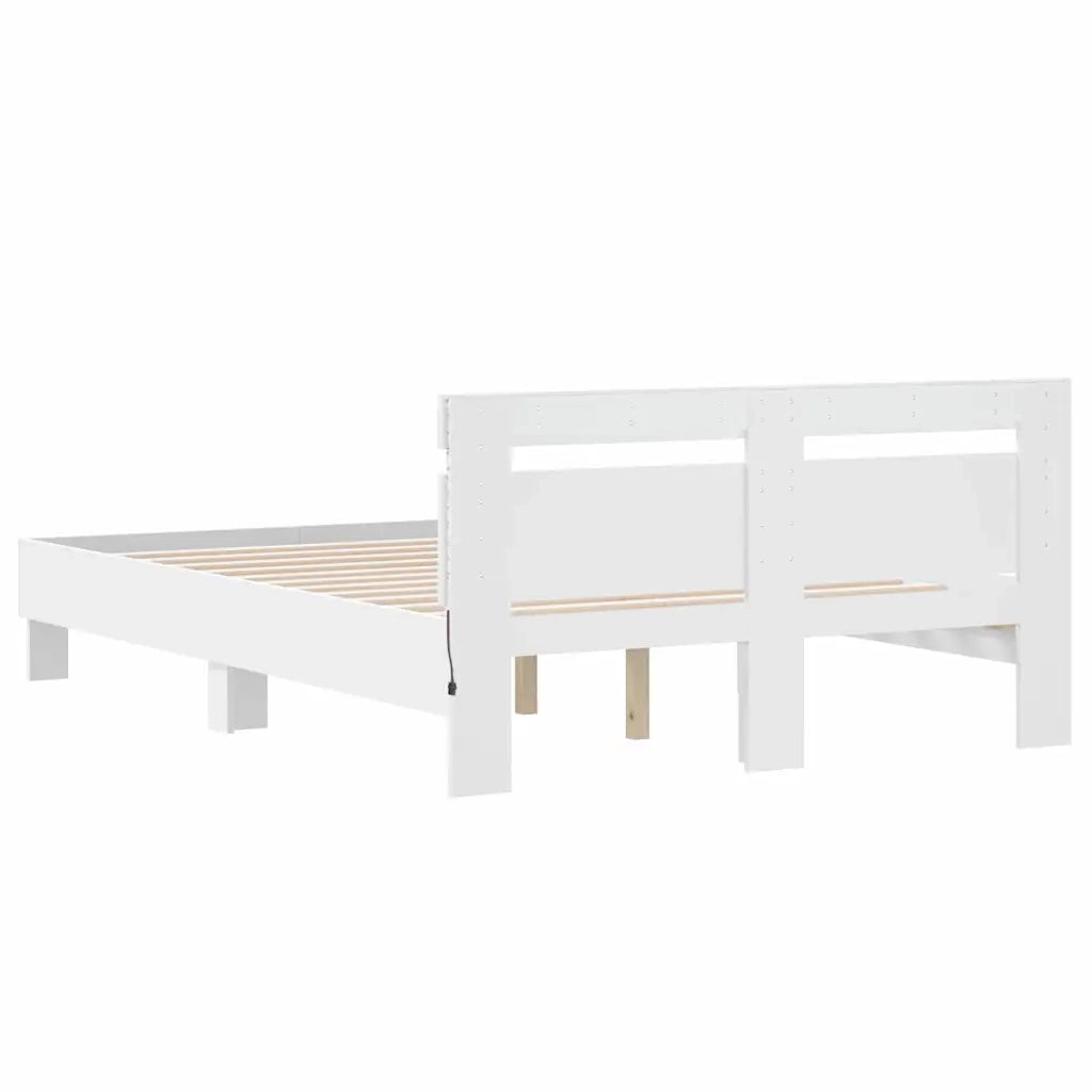 Struttura del letto Bianco 137 x 190 cm Legno multistrato 3402851
