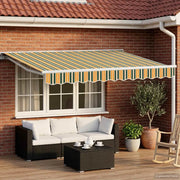 Tettuccio Elettrico Retrattile Verde e Giallo 3,5 x 2,5 m 3420988